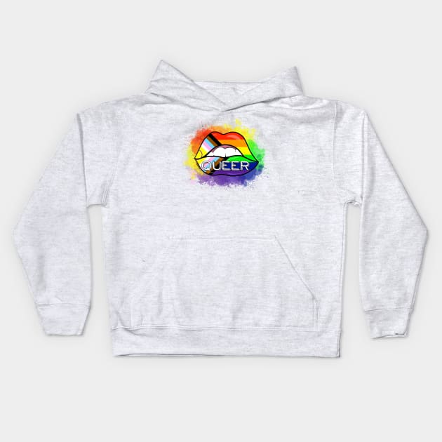 I am queer. Kids Hoodie by TheBadNewsB